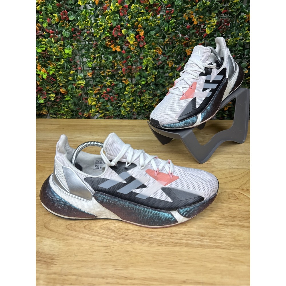 adidas White Black Coral Athletic Running Shoes